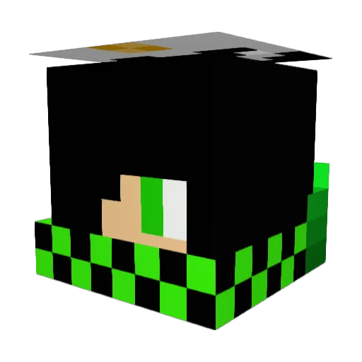 Meekerco Minecraft avatar head, 3D render