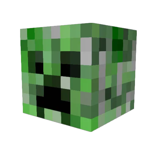 Meekohi Minecraft avatar head, 3D render