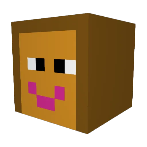 Meeliagh Minecraft avatar head, 3D render
