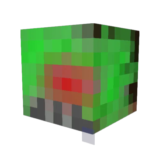 Meelock Minecraft avatar head, 3D render