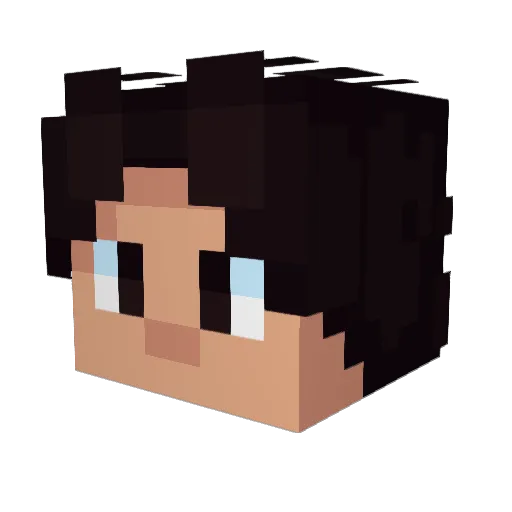 Meelohi Minecraft avatar head, 3D render