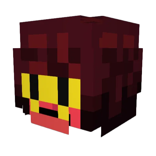 MeelyBug Minecraft avatar head, 3D render