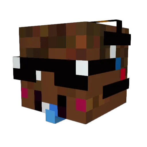 Meelyste Minecraft avatar head, 3D render
