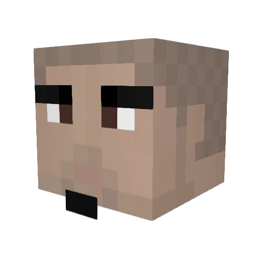MeemawKisser Minecraft avatar head, 3D render