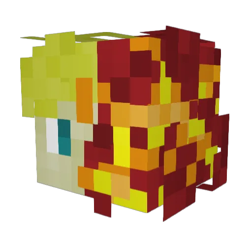 Meemels8 Minecraft avatar head, 3D render