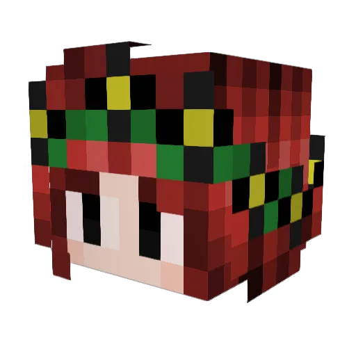 Meemo__ Minecraft avatar head, 3D render