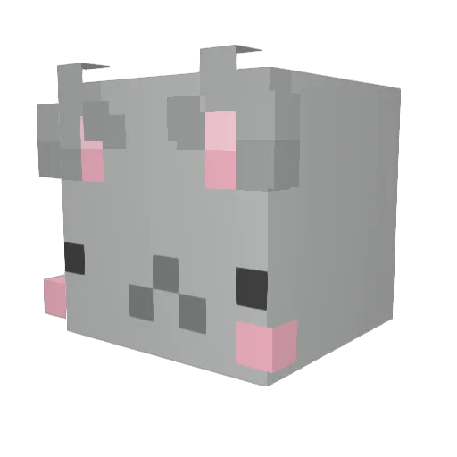 Meemper Minecraft avatar head, 3D render