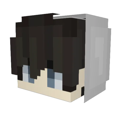 Meeneetoess Minecraft avatar head, 3D render