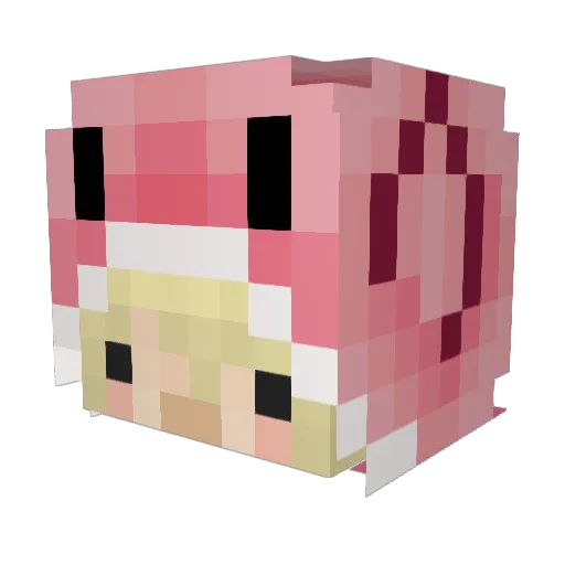 Meenosaurus Minecraft avatar head, 3D render