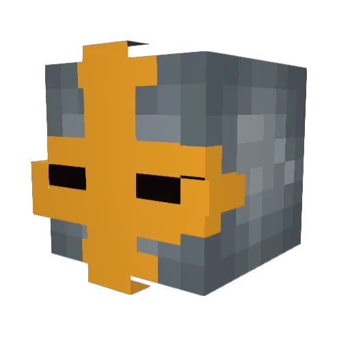 Meep4 Minecraft avatar head, 3D render