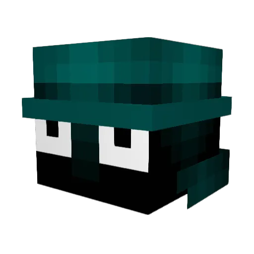 Meep Minecraft avatar head, 3D render