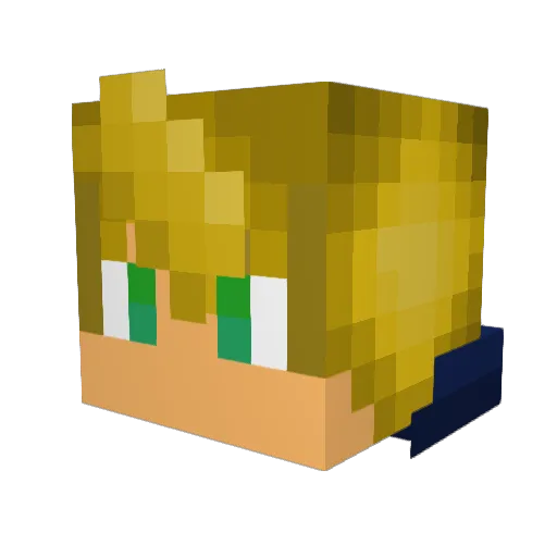 MeepL_ Minecraft avatar head, 3D render