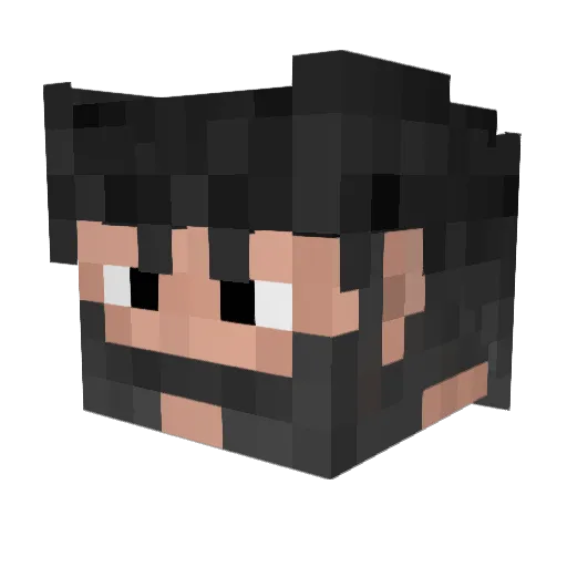 Meepdarf Minecraft avatar head, 3D render
