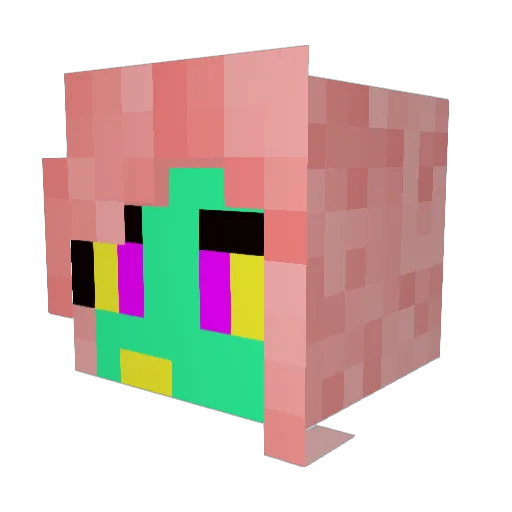 Meeper89 Minecraft avatar head, 3D render
