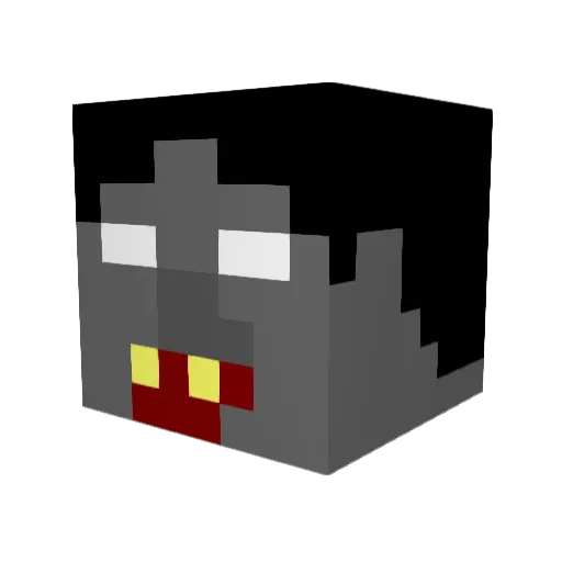 Meeperd Minecraft avatar head, 3D render