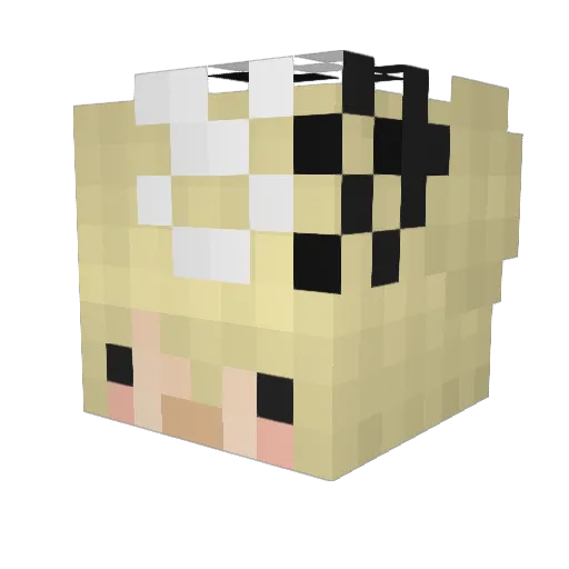 Meepolitan Minecraft avatar head, 3D render