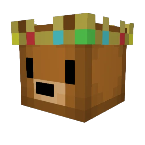 Meeppin Minecraft avatar head, 3D render