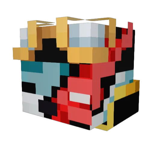 Meepusoof Minecraft avatar head, 3D render