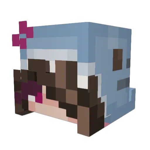 MeepySheepy Minecraft avatar head, 3D render