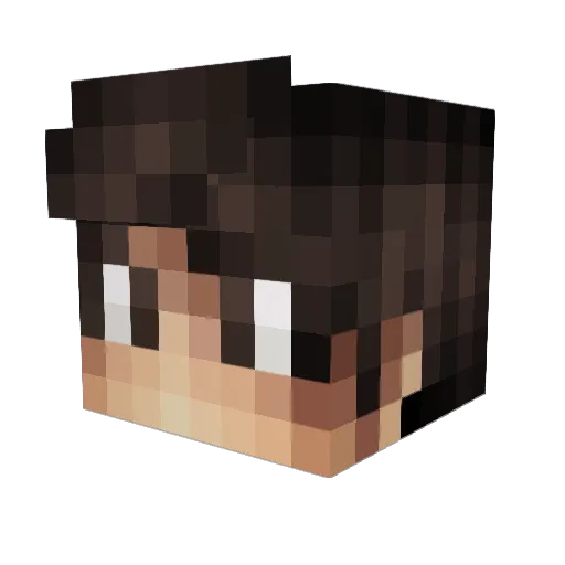 Meerchlen Minecraft avatar head, 3D render