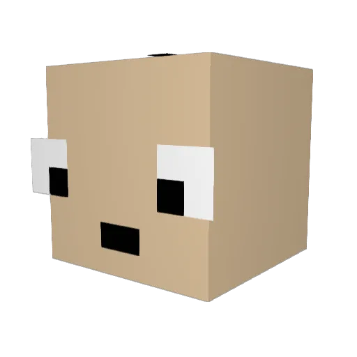 Meereshummel Minecraft avatar head, 3D render