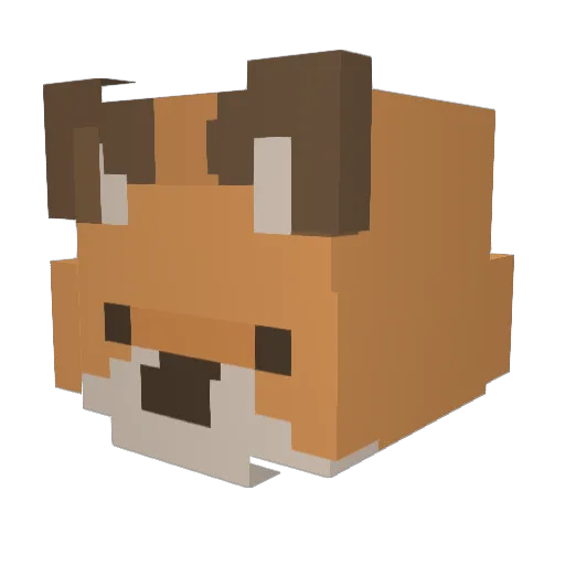 Meerkat_9000 Minecraft avatar head, 3D render