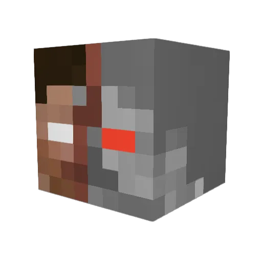 Meerybel Minecraft avatar head, 3D render
