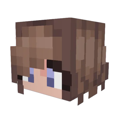 Meesheru Minecraft avatar head, 3D render