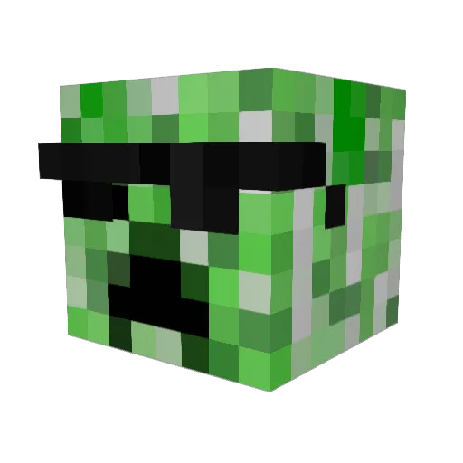 Meeszv Minecraft avatar head, 3D render