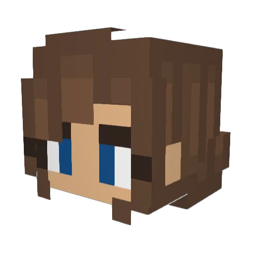 Meetalka Minecraft avatar head, 3D render