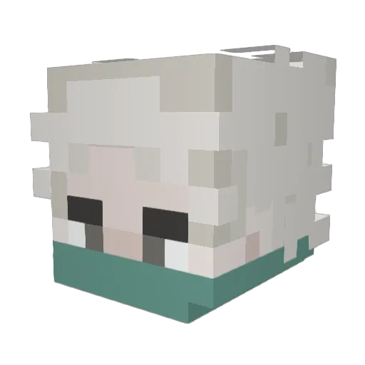 Meetall Minecraft avatar head, 3D render