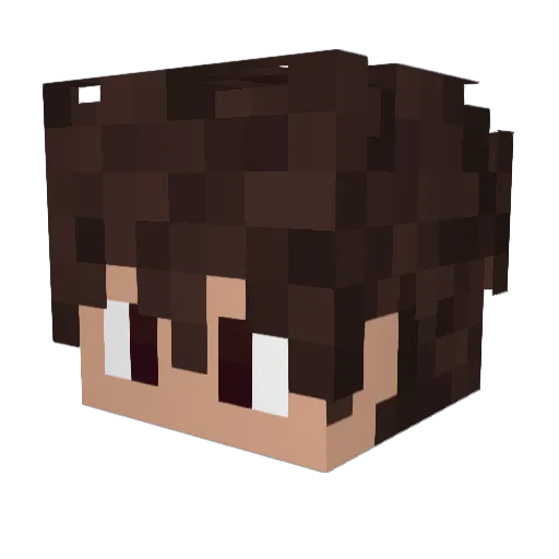Meeting Minecraft avatar head, 3D render