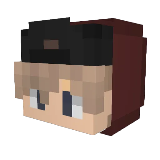 Meexey Minecraft avatar head, 3D render
