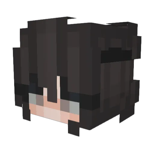 Meeya Minecraft avatar head, 3D render