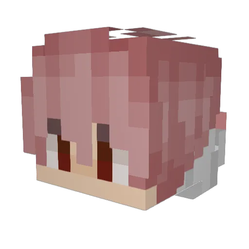 Meezybaby Minecraft avatar head, 3D render