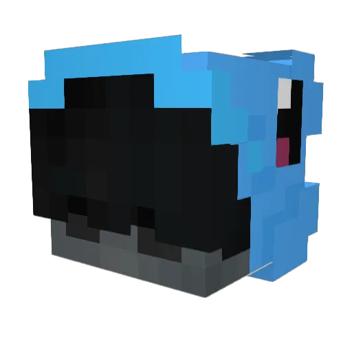 Mefedchron_ Minecraft avatar head, 3D render
