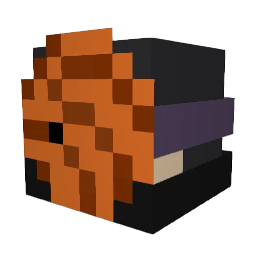Mefen_Man Minecraft avatar head, 3D render