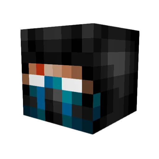 Meffanator Minecraft avatar head, 3D render
