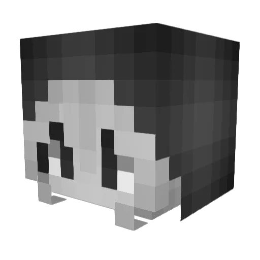 Mefiante Minecraft avatar head, 3D render