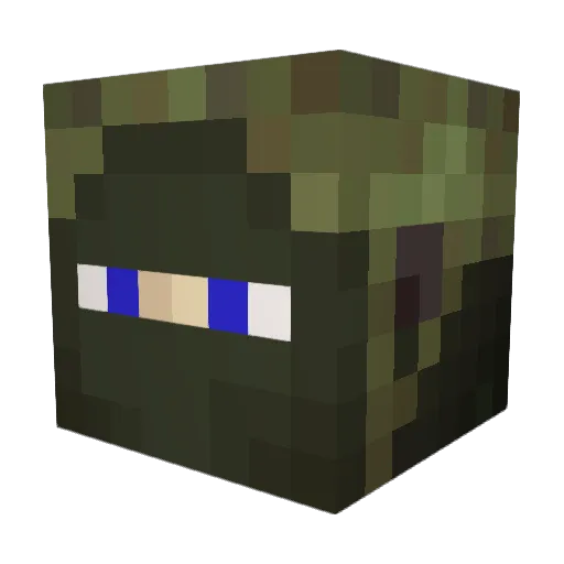 Mefios Minecraft avatar head, 3D render