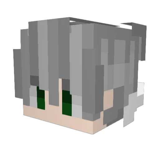 Mefist0o Minecraft avatar head, 3D render