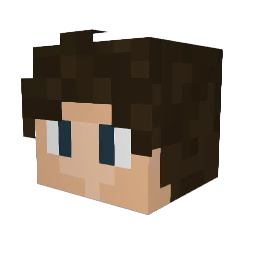 Mefisteoo Minecraft avatar head, 3D render