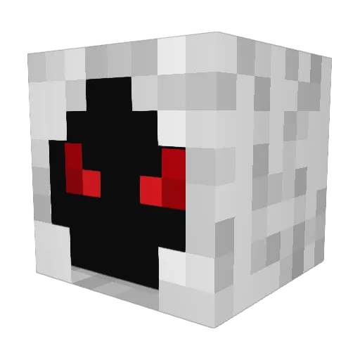 Mefistofeless Minecraft avatar head, 3D render