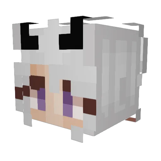 Meg17774 Minecraft avatar head, 3D render