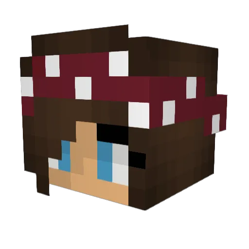 Meg963 Minecraft avatar head, 3D render