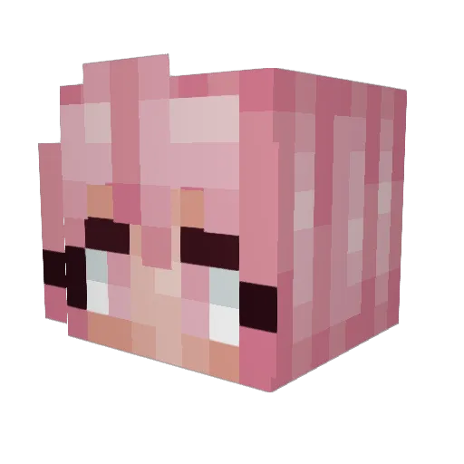 MegANExuS006 Minecraft avatar head, 3D render