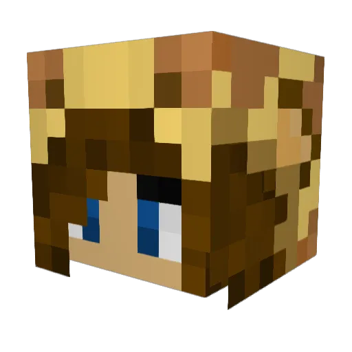 MegJade Minecraft avatar head, 3D render