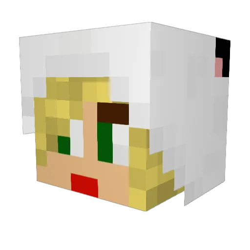 Meg_Jade Minecraft avatar head, 3D render
