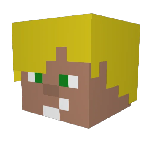 Mega03 Minecraft avatar head, 3D render