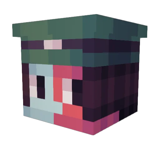 Mega16_00 Minecraft avatar head, 3D render